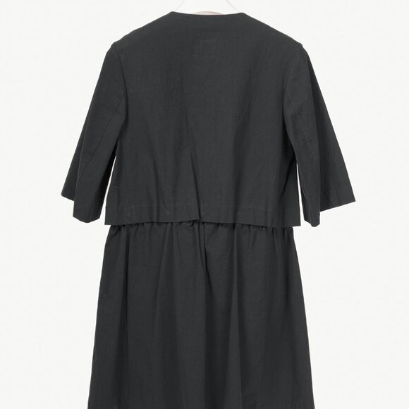 Annette Gortz SS/20 Evox Nero Cotton Snap-Off Jacket *MISSING SLEEVE ATTACHMENTS - Picture 3 of 13